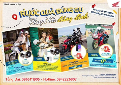 Honda Việt Nam mang đến loạt ưu đãi hấp dẫn chào hè với Chương trình khuyến mại “Rước quà đúng gu, phượt hè đúng đỉnh”