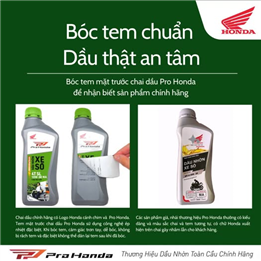CẢNH BÁO: DẦU NHỜN PRO HONDA GIẢ ĐANG TRÀN LAN TRÊN THỊ TRƯỜNG – HÃY LỰA CHỌN SẢN PHẨM CHÍNH HÃNG!