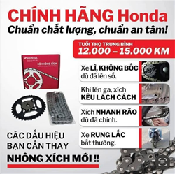 🔧 Bộ nhông xích chính hãng Honda – Chuẩn chất lượng, chuẩn an tâm!