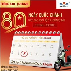 🛵 Thông Báo Lịch Nghỉ Lễ Quốc Khánh 2/9 – Head Minh Hiên