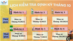 🛵 LỊCH KIỂM TRA & BẢO DƯỠNG ĐỊNH KỲ THÁNG 10