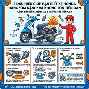 5 DẤU HIỆU CẢNH BÁO XE HONDA CỦA BẠN ĐANG 