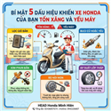 5 DẤU HIỆU CẢNH BÁO XE HONDA CỦA BẠN ĐANG TỐN XĂNG VÀ YẾU MÁY HƠN BÌNH THƯỜNG