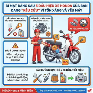 5 DẤU HIỆU XE HONDA CỦA BẠN ĐANG 