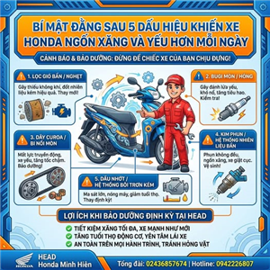 5 DẤU HIỆU CẢNH BÁO XE HONDA CỦA BẠN ĐANG NGÀY CÀNG 