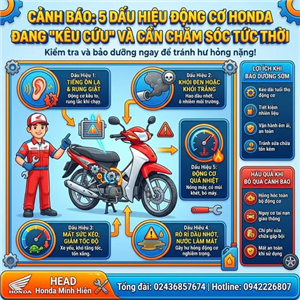 5 DẤU HIỆU NGHIÊM TRỌNG CHO THẤY ĐỘNG CƠ XE HONDA CỦA BẠN ĐANG 