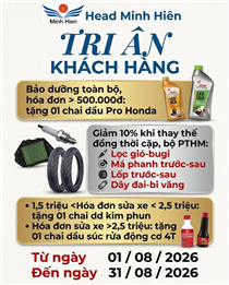 TRI ÂN KHÁCH HÀNG THÁNG 8/2026 TẠI HEAD MINH HIÊN – ƯU ĐÃI HẤP DẪN DÀNH CHO KHÁCH HÀNG DỊCH VỤ