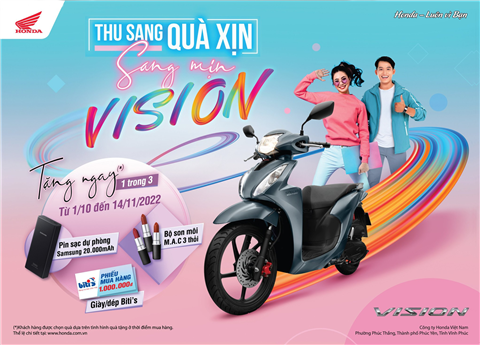 CHƯƠNG TRÌNH KHUYẾN MẠI THÁNG 10 “Thu sang quà xịn – Sang mịn VISION”