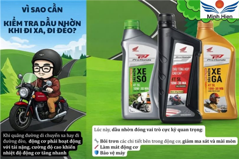 VÌ SAO CẦN KIỂM TRA DẦU NHỜN KHI ĐI XA, ĐI ĐÈO?