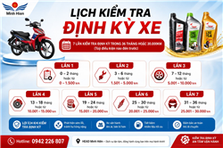 🔧 LỊCH KIỂM TRA ĐỊNH KỲ XE MÁY HONDA – ĐỪNG BỎ LỠ! 🛵