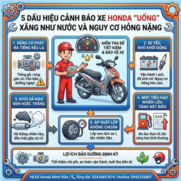 5 DẤU HIỆU CẢNH BÁO XE HONDA CỦA BẠN ĐANG "NGỐN" XĂNG VÀ CÓ NGUY CƠ HỎNG NẶNG NẾU KHÔNG XỬ LÝ KỊP THỜI