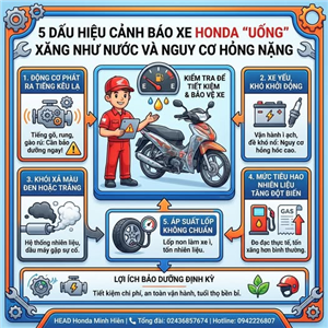 5 DẤU HIỆU CẢNH BÁO XE HONDA CỦA BẠN ĐANG 
