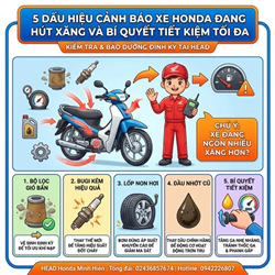 5 SAI LẦM PHỔ BIẾN KHIẾN XE HONDA CỦA BẠN DÙ MỚI CŨ CŨNG NHANH CHÓNG "NGHIỆN XĂNG" VÀ YẾU ĐI THẤY RÕ