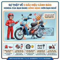 5 DẤU HIỆU CẢNH BÁO XE HONDA CỦA BẠN ĐANG GẶP VẤN ĐỀ TRẦM TRỌNG HƠN BẠN NGHĨ