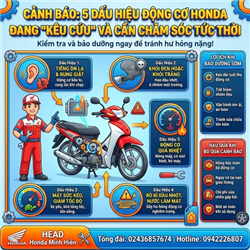 5 DẤU HIỆU NGHIÊM TRỌNG CHO THẤY ĐỘNG CƠ XE HONDA CỦA BẠN ĐANG "KÊU CỨU" VÀ CẦN ĐƯỢC CHĂM SÓC NGAY LẬP TỨC